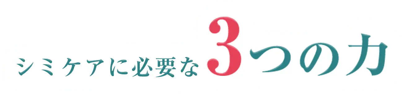シミケアに必要な3つの力