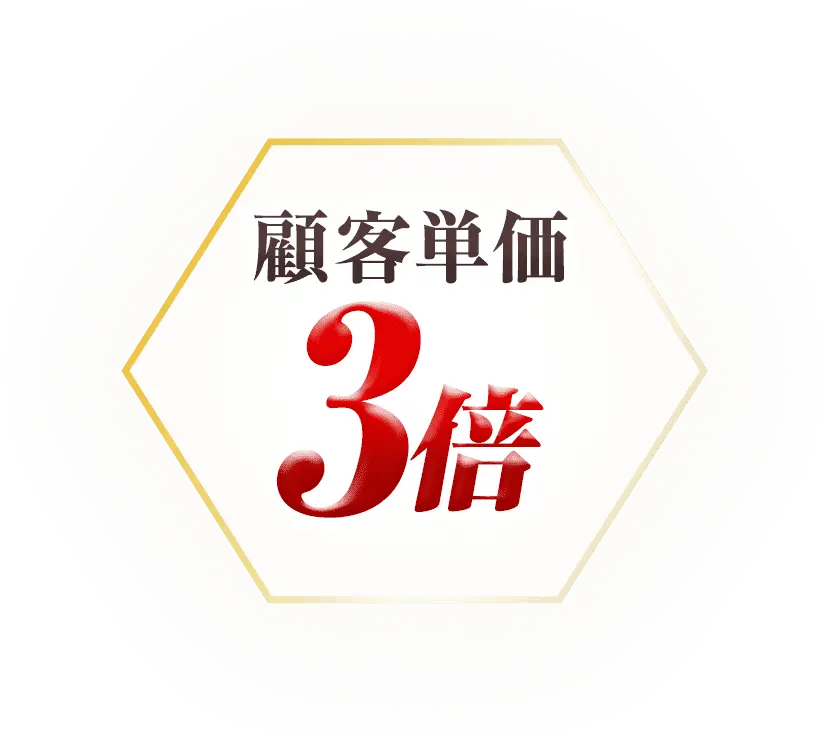顧客単価 3倍