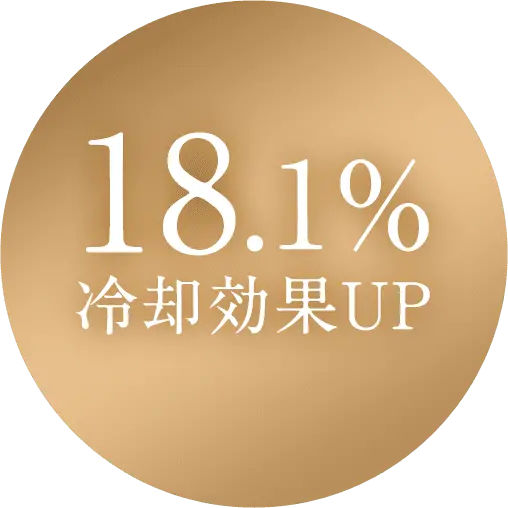 18.1% 冷却効果UP