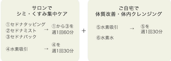 【施術コース例】Sednaによるシミ・くすみ撃退コース